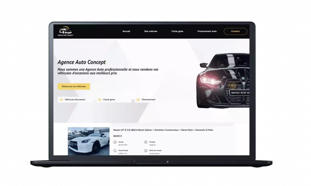 Agence Auto Concept Site internet