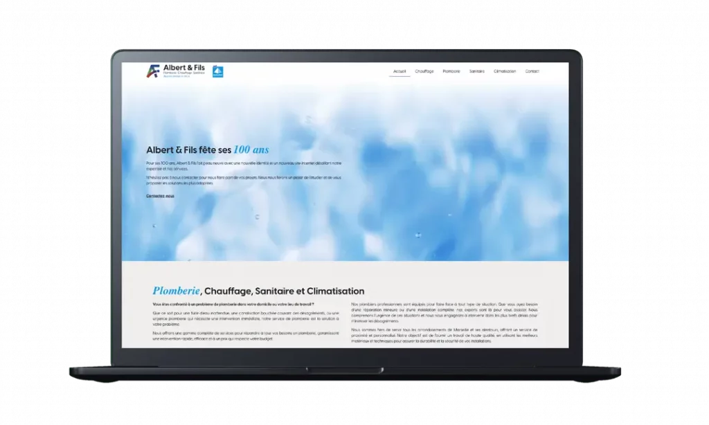 Site web Albert & Fils Plomberie