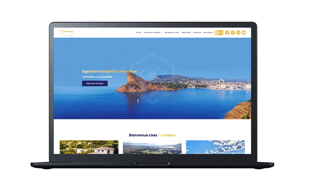 Site web Agence immobilière Finestone