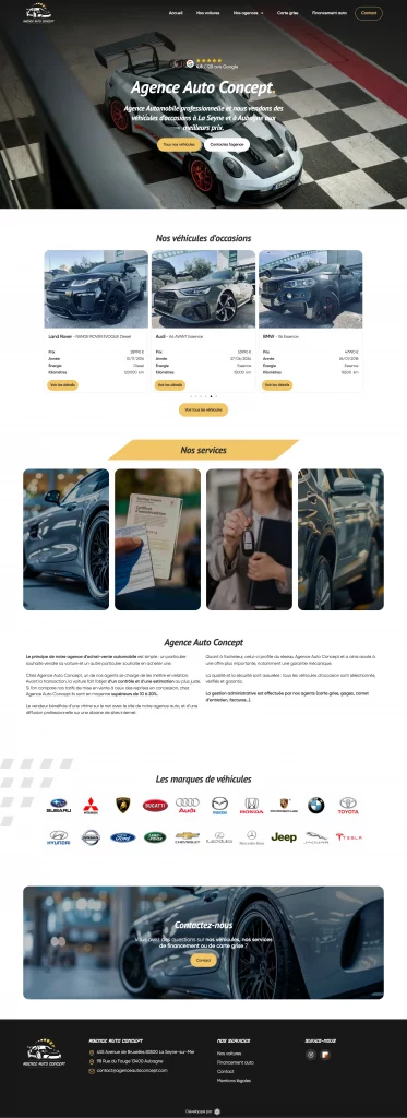 Site web Agence Auto Concept