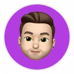 Bitmoji apple jeune barbu violet