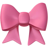 ruban rose emoji ios